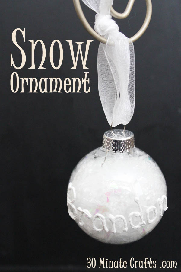 snow ornament at 30 Minute Crafts