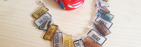 Cars 3 license plate bracelet inspired by Miss Fritter