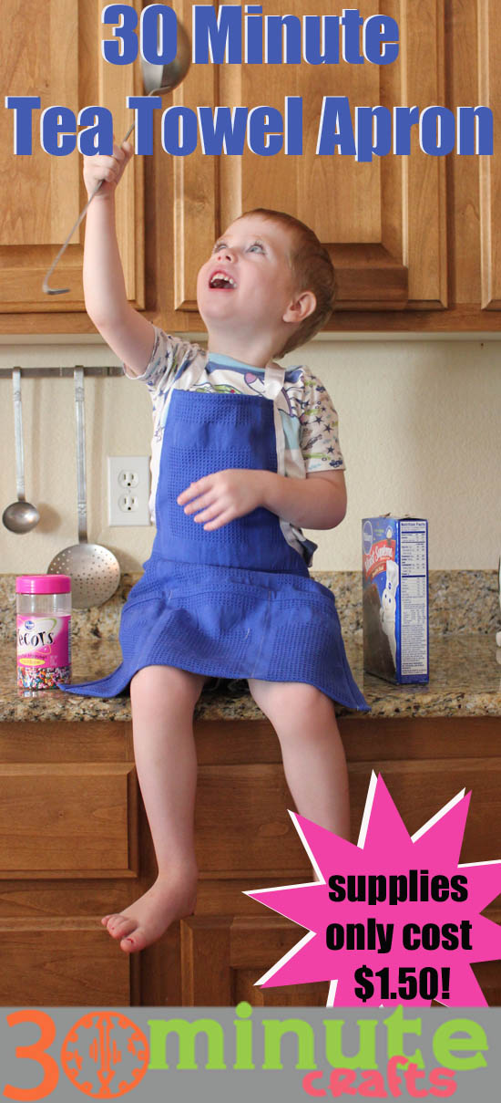 30 min crafts teatowel apron