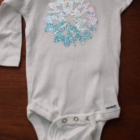 5 minute shimmer snowflake onesie
