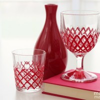Painted cut glass - Madigan made