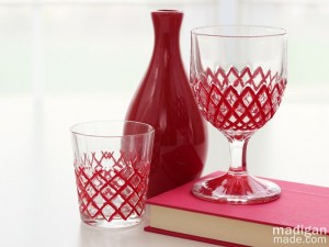 Painted cut glass - Madigan made