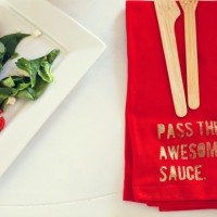 Pass The Awesome Sauce Napkin - Elizabeth Kartchner