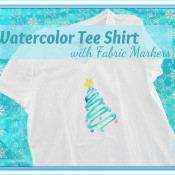 Watercolor Christmas T Shirt with Markers
