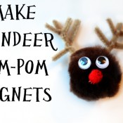 Reindeer Pom Pom Magnets
