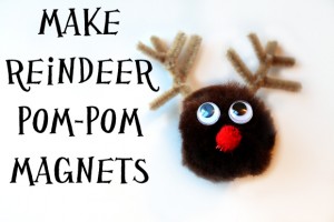Reindeer Pom Pom Magnets