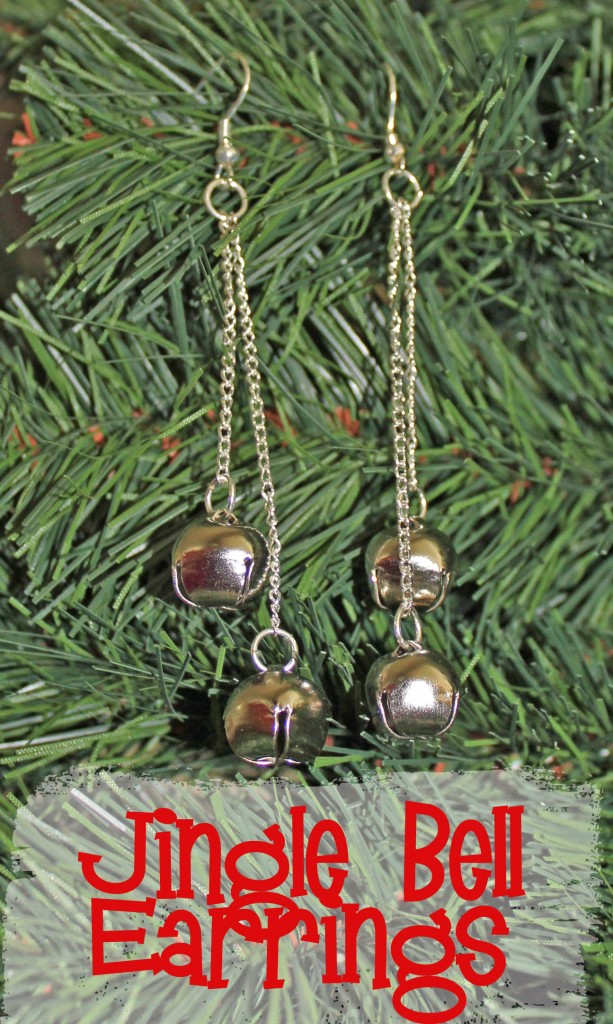 easy fast jingle bell earrings