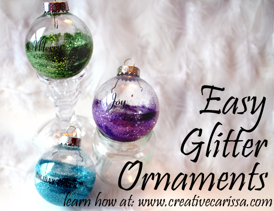 easy glitter ornaments