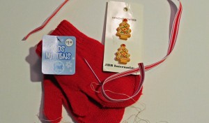 supplies for mitten ornament