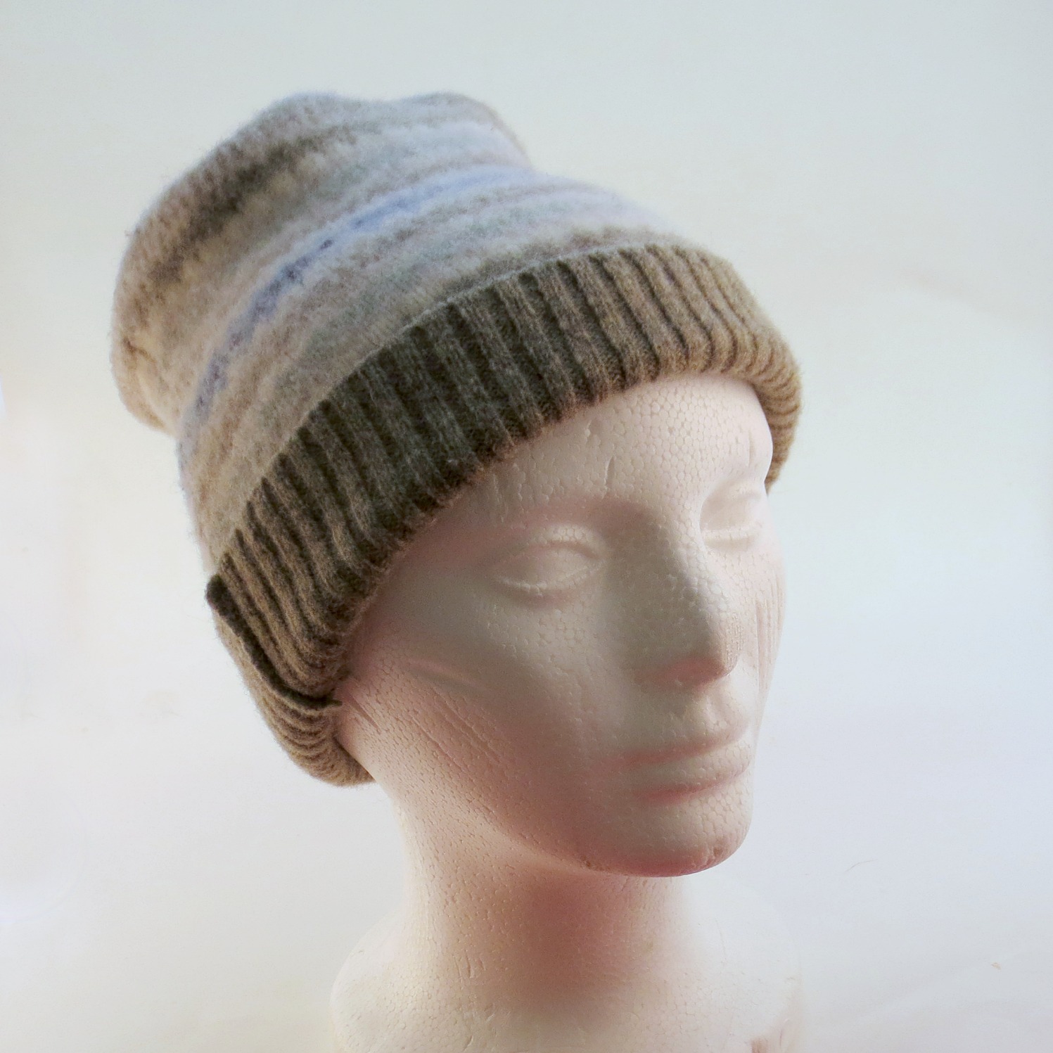 Hat from a wool sweater