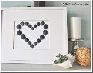 Simple Shell Valentine Art by Sand & Sisal