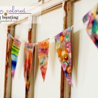 Watercolor pennants from Jaderbomb