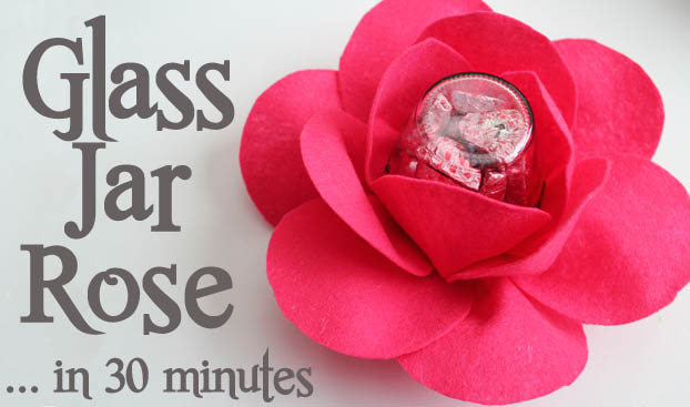 glass jar rose in less than 30 minutes