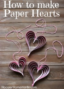 hoosier homemade - valentine paper hearts
