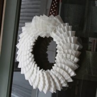 quick coffee filter wreath
