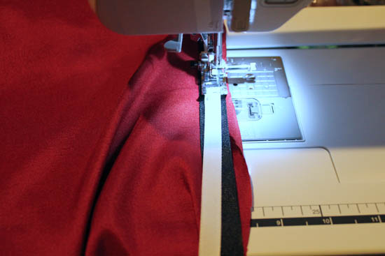 sew trim onto biblical robe costume