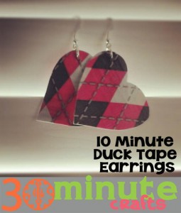 Duck Tape Earrings in 10 Minutes