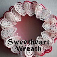 Heart Doily Wreath
