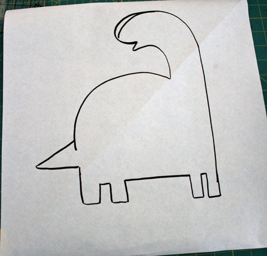 draw dinosaur shape