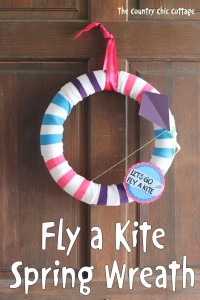 fly a kite spring wreath - the country chic cottage