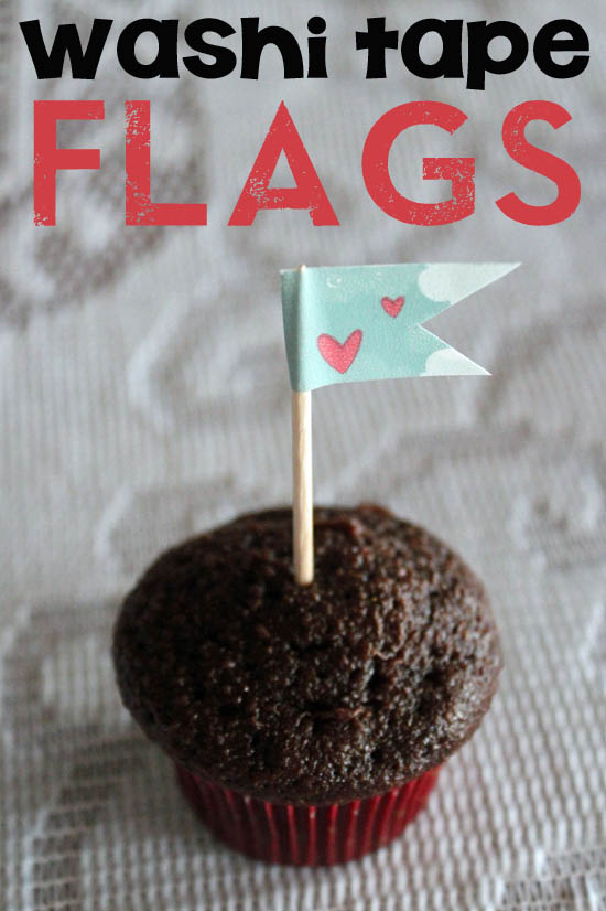 how to make washi tape flags