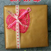 mod podge valentine's gift wrap