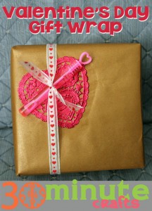 mod podge valentine's gift wrap
