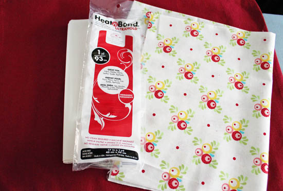 no sew Valentine's Tea Towel Supplies