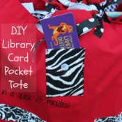 DIY Library Card Pocket Tote from Lovin' Our Chaos