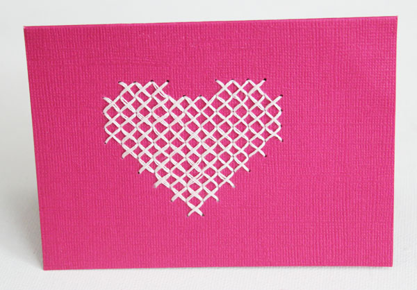 Make a Cross Stitch Heart Bookmark - Our Daily Craft