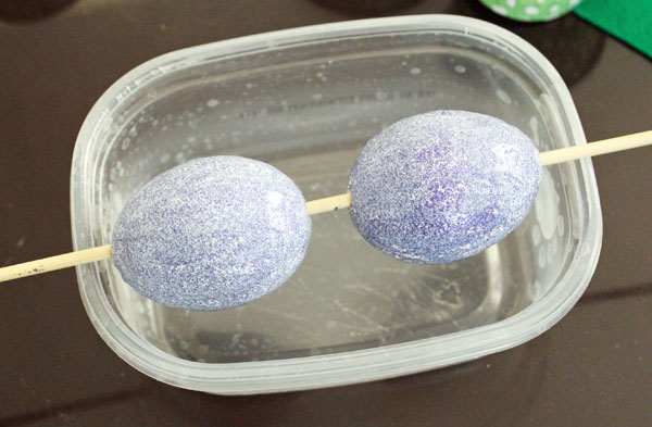 dry eggs on a skewer