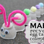 recycled egg carton caterpillars - creative green living