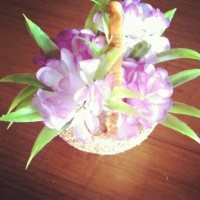 styrofoam ball easter basket
