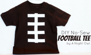 No sew football t-shirt from A Night Owl Blog