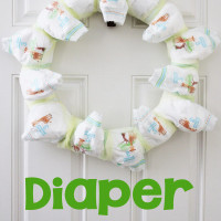 diaper wreath