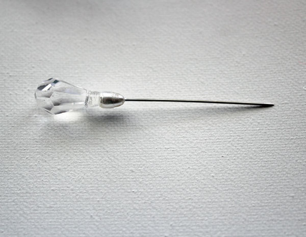 make crystal head pin