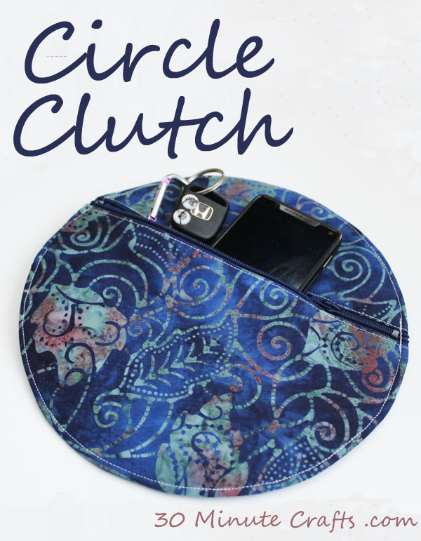 Circle Clutch at 30 Minute Crafts