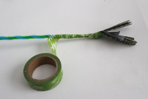 Cover flower stem in washi tape