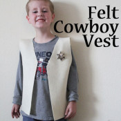 Felt Cowboy Vest Tutorial - Make it in 15 minutes!