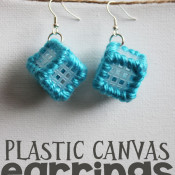 earrings made from plastic canvas