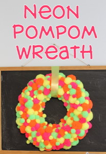 neon pompom wreath - the country chic cottage