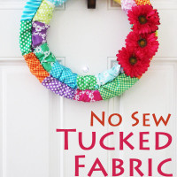 no sew tucked fabric wreath