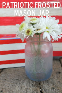 painted frosted glass mason jars - The Country Chic Cottage