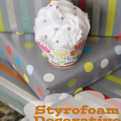 styrofoam decorative cupcake