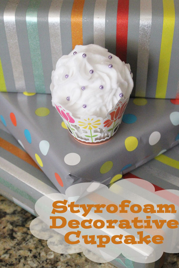 styrofoam decorative cupcake