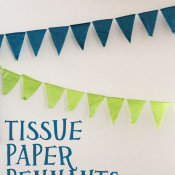 tissue paper pennants