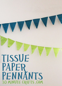 tissue paper pennants