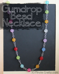 Gumdrop Bead Necklace made in 30 minutes
