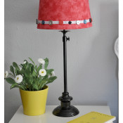 No Sew Fabric Lampshade Makeover - Jacquelynne Steves