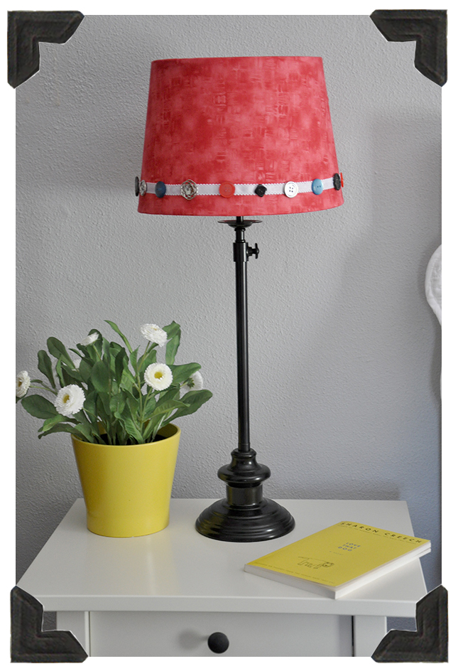 No Sew Fabric Lampshade Makeover - Jacquelynne Steves